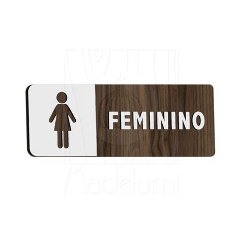 Placa Sinalização Sanitário Empresa Feminino Porta Parede Leroy Merlin