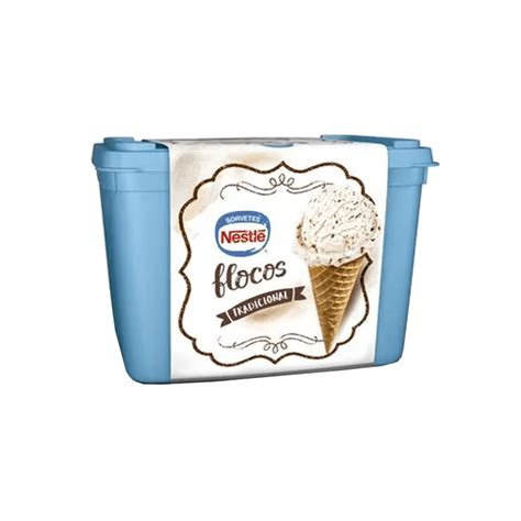 Sorvete Nestlé Sabor Flocos Tradicional Pote 15l