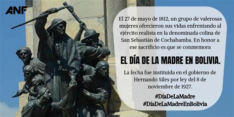 Anf Hoy Demayo Se Conmemora El Diadelamadre En Bolivia Ello En