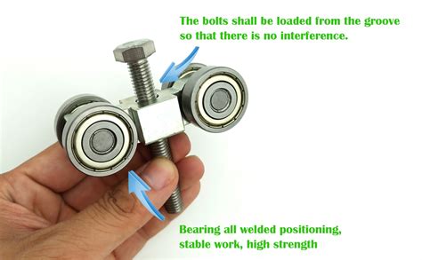 Rhking 4 Wheel Trolley Assembly Roller Trolley 2pcs Silent M10 Bolt For Use With 1 58 Wide And