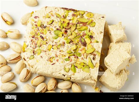 Pistachio Halva Stock Photo Alamy