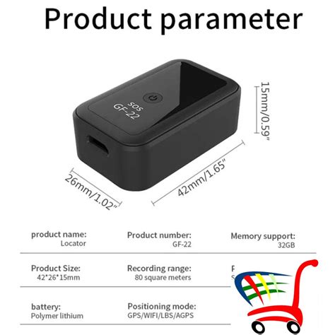 GPS Tracker GF22 Mini Prisluskivac Lokator Za Pracenje GPS Tracker