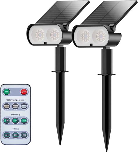 Brightown Solar Spot Lights Outdoor Leds Ip Waterproof Dusk To