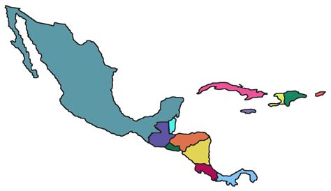 Los países hispanohablantes en América Central y el Caribe Diagram