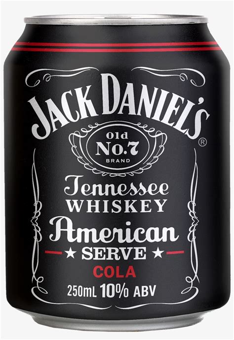 Jack Daniel S American Serve Cola Cans 250ml Jack Daniels PNG Image