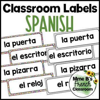 Descubre 1 Lección 1 Classroom Labels in Spanish by Mme B s French