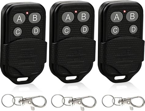 3 Garage Door Opener 390mhz Remote Keychain Replacement For Genie Intellicode And Overhead Door