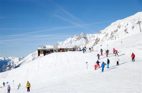 Skiers at Chair Lift Station in St. Anton, Austria Editorial Image ...