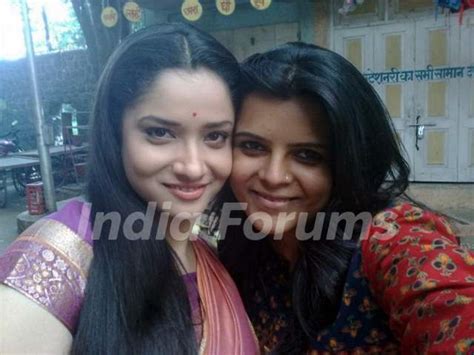 Ankita Lokhande With The Creative Head Of Pavitra Rishta Photo