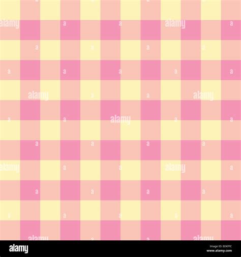 Pale Pink And Yellow Checkered Seamless Background Stock Photo Alamy