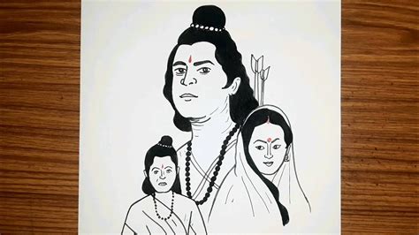 Ram Sita Drawing Easy Ram Laxman Sita Drawing Step By Step YouTube