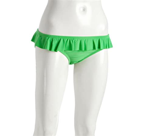 Shoshanna Green Grass Solid Ruffle Bikini Bottom In Green Lyst