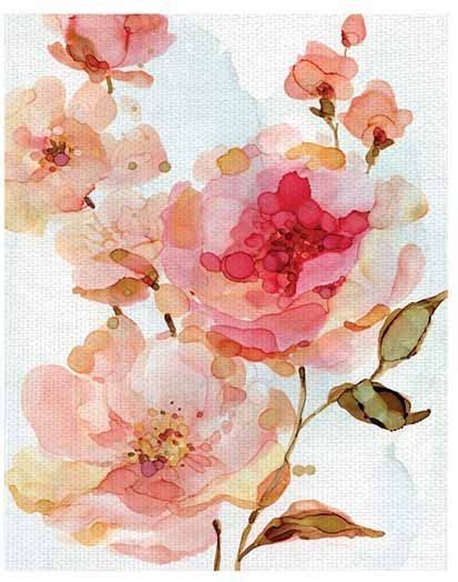 Pin On Water Color Flower Art Flower Drawing Artwork