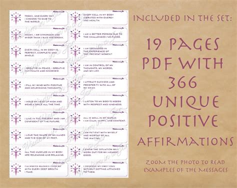 365 Positive Affirmations Printable Printable Templates