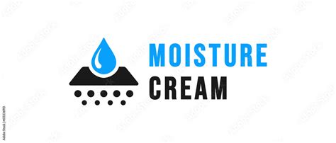 Moisture Cream Logo Or Moisture Cream Label Vector Isolated In Flat