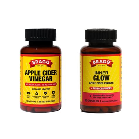 Bragg Original Inner Glow Apple Cider Vinegar Capsules Vitamin D