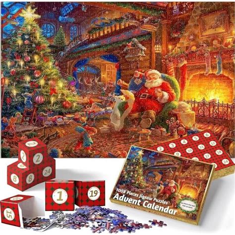 Calendrier De Lavent 2023 Scène De Noël 24 Jours Puzzles Calendriers