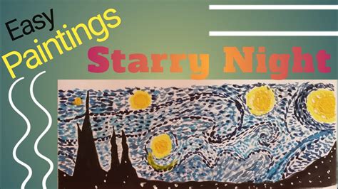 How To Draw Starry Night Easy How To Draw Starry Night With Acrylic