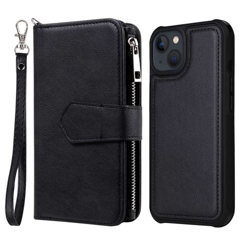 Zipper Magnet Wallet Iphone 14 Sort Køb Online