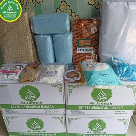 Jual Set Lengkap Pengurusan Jenazah Al Jannah Kain Kafan Super Kain Batik Shopee Indonesia