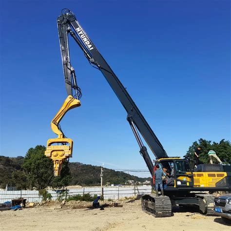 Excavator Mounted Hydraulic Sheet Pile Driver Vibro Hammer For Concrete