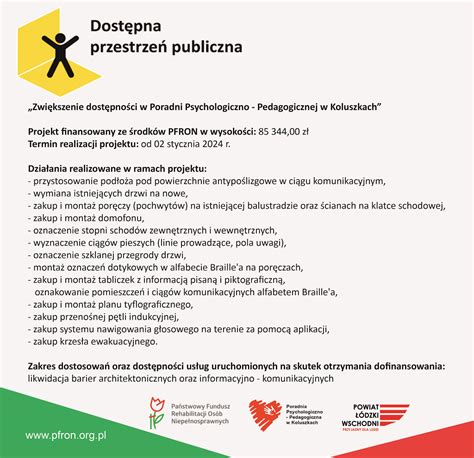 Realizacja Projektu Dost Pna Przestrze Publiczna Ze Rodk W Pfron Na