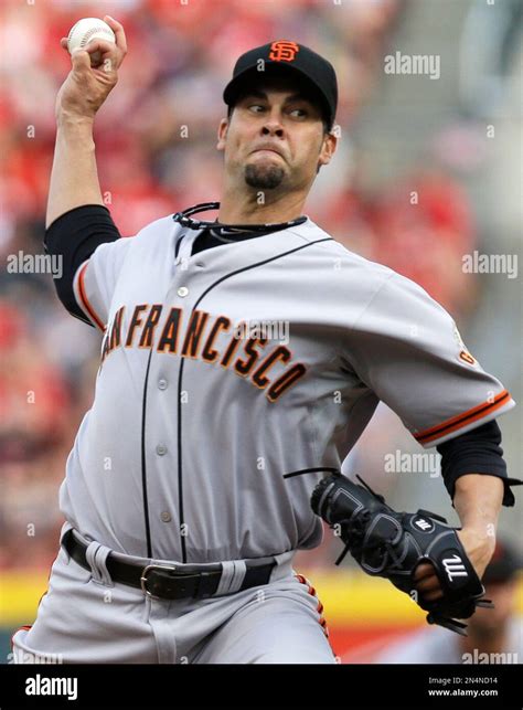 San Francisco Giants Starting Pitcher Ryan Vogelsong Throws Against The