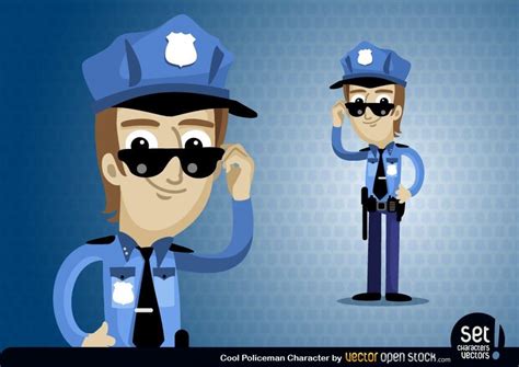 Baixar Vetor De Personagem De Desenho Animado Policial