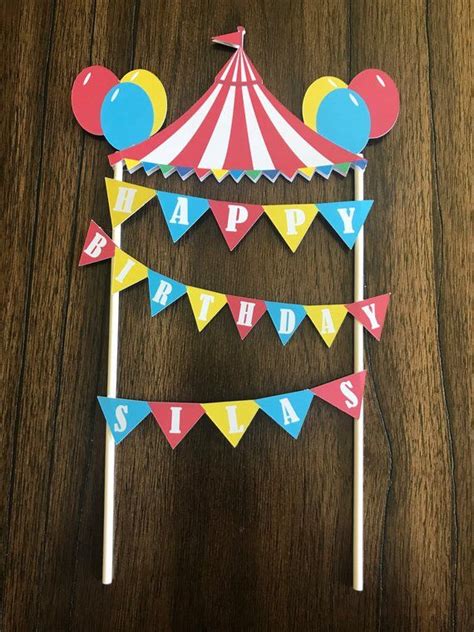 Carnival Cake Topper Pastel Colors Cake Topper Carnival Theme Party Carnival Themed Party