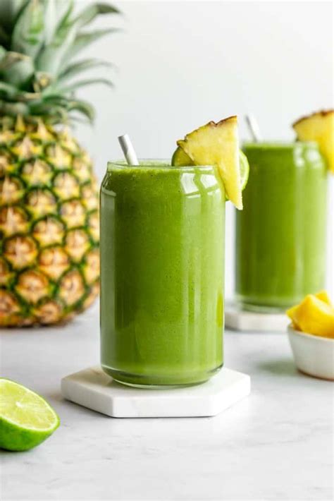 Pineapple Green Smoothie Purely Kaylie