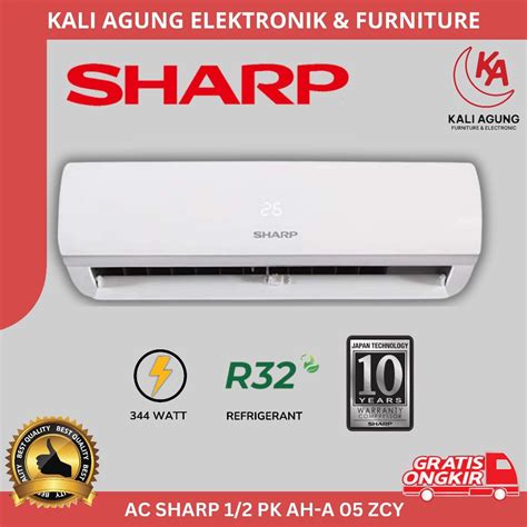 Jual AC SHARP 1 2 PK AH 05 ZCY AC LOW WATT TURBO COOLING R32 GRATIS