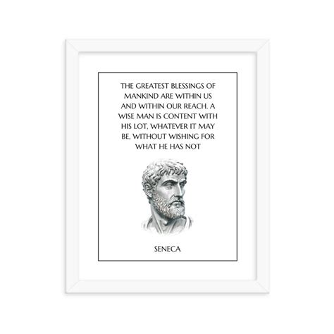 Seneca Stoic Art Print Philosophy Art Stoicism Wall Art - Etsy