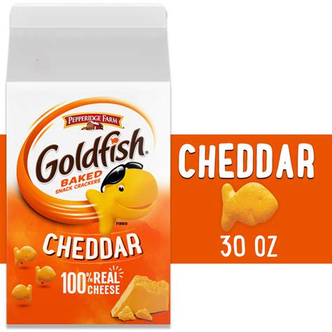 Goldfish Cheddar Cheese Crackers Baked Snack Crackers 30 Oz Carton