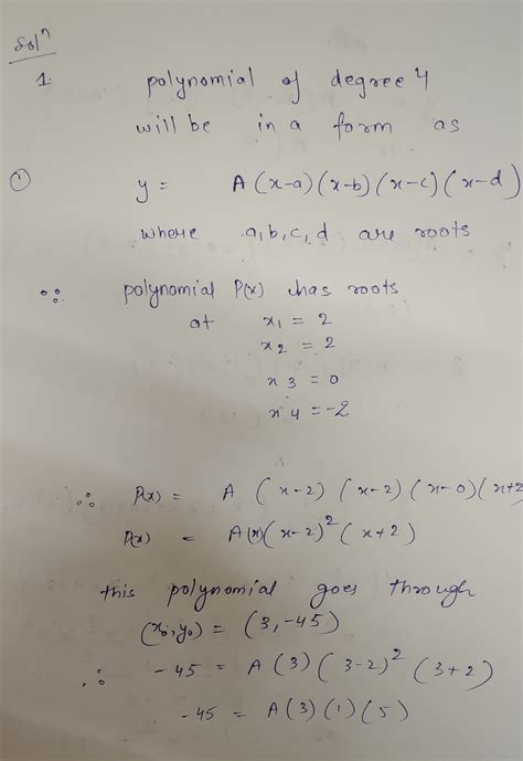 Solved The Polynomial Of Degree 4 Px Has A Root Of Multiplicity 2 At Course Hero