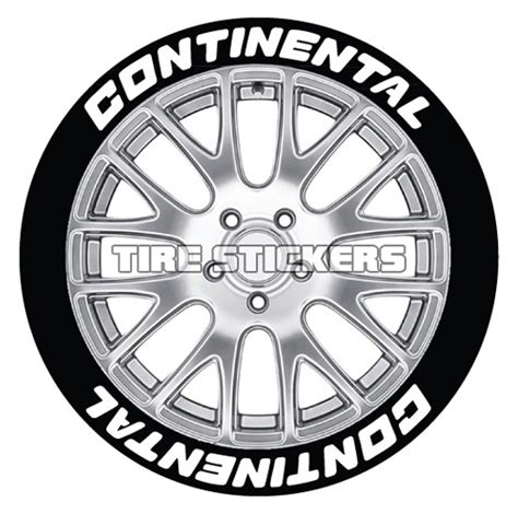 Continental Tire Lettering Tire Stickers