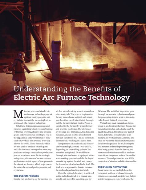 Understanding The Benefits Of Electric Arc Furnace Technology