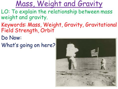 Mass Weight Gravity | Teaching Resources