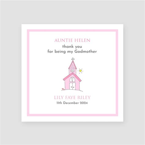 Personalised Thank You For Being My Godmother Card New Godmother Card