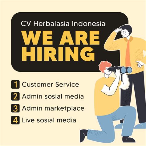 Lowongan Kerja Staff CSO Admin Media Sosial Admin Marketplace