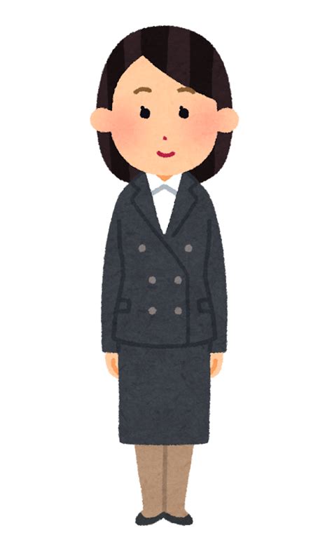 ダブルスーツを着た人のイラスト（女性） かわいいフリー素材集 いらすとや