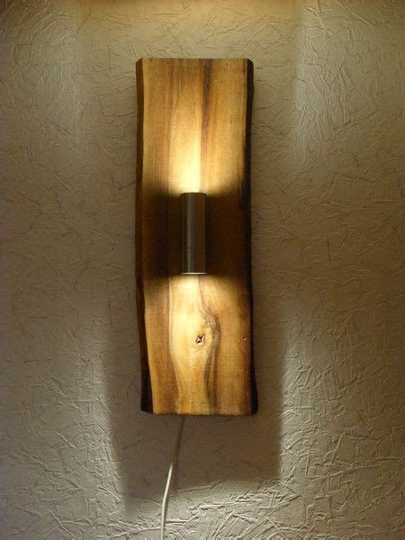 Handgefertigte Wandlampe Aus Holz Von Klinger Klein Kunst Auf Dawanda