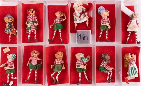 12 Character Elf Dolls Dollhouse Miniatures Auction