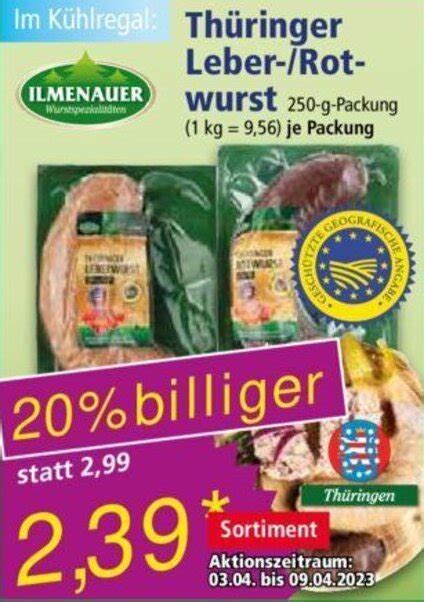 Ilmenauer Thüringer Leber Rotwurst 250 g Packung Angebot bei Norma