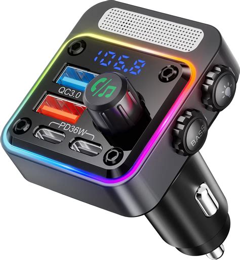 Amazon Nulaxy Adaptador De Coche Bluetooth 5 3 De 54 W Con 4