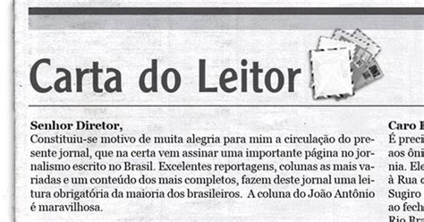 Língua Portuguesa Carta do leitor