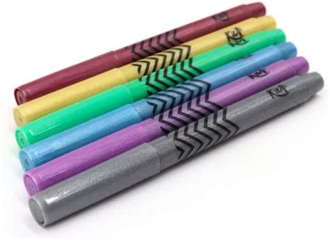 Marcadores Kiut Metalizados Hoja Negra 6 Pzas -oferta en venta en ...