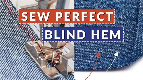 The Sew Perfect Blind Hem Jeans Is Being Used To Make An Easy Sewing