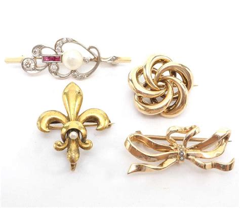 3 Victorian Pins And 1 Edwardian Pin