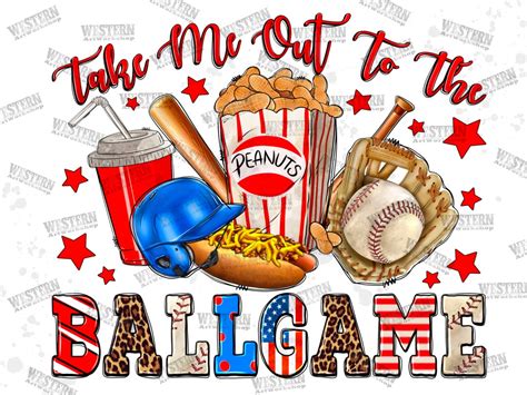 Take Me Out To The Ball Game Baseball Png Sublimation Design Download