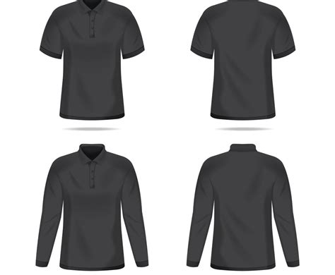 3d Black Polo Shirt Mock Up Set Freevectors